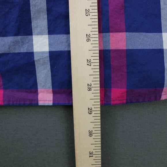 Bonobos Plaid Button Down Shirt Mens Medium Blue Pink Cotton Long Sleeve - Picture 6 of 6